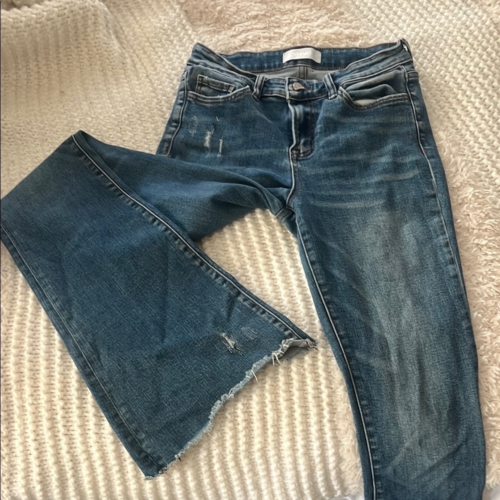 Women's Blue Distressed Jeans